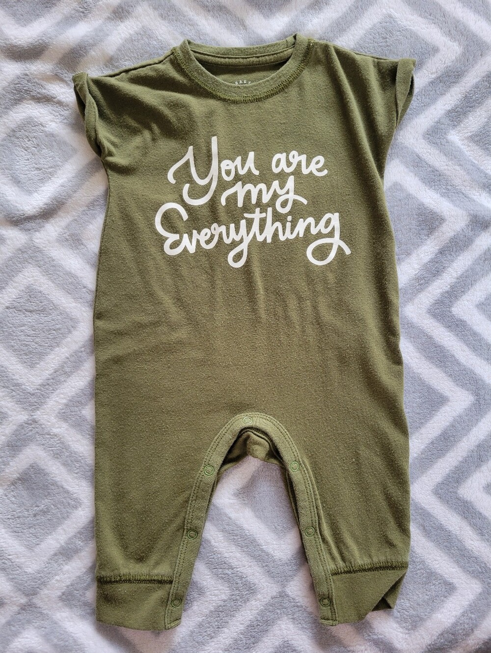 Baby size 0-3 months "You are my Everything" Green outfit